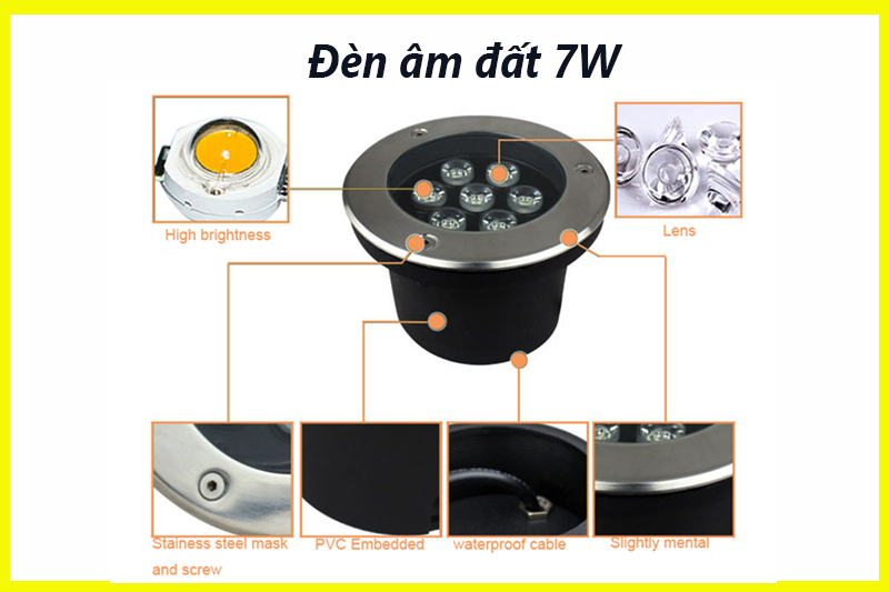 Hình ảnh đèn âm đất trang trí ngoài trời